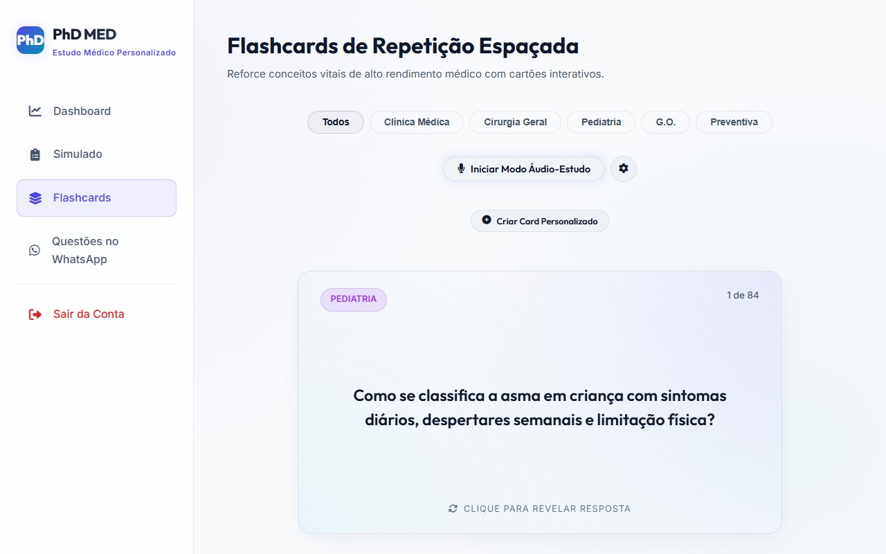 Flashcards do Aplicativo